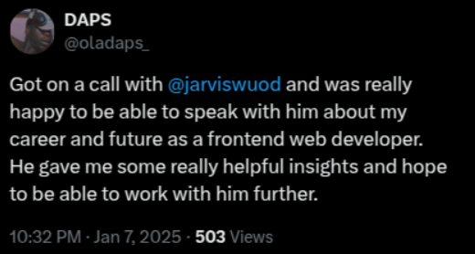 twitter testimonial