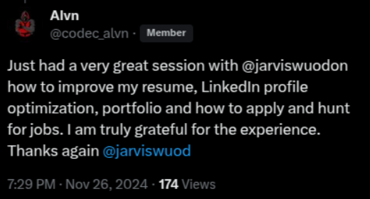 twitter testimonial