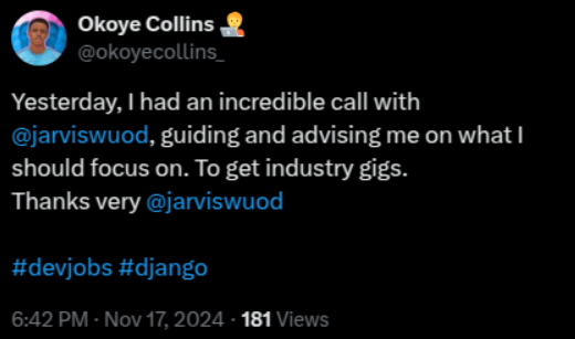 twitter testimonial