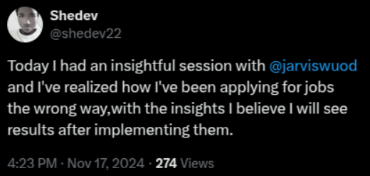 twitter testimonial