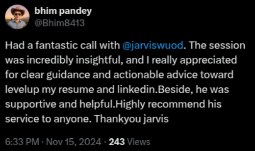 twitter testimonial