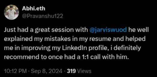 twitter testimonial