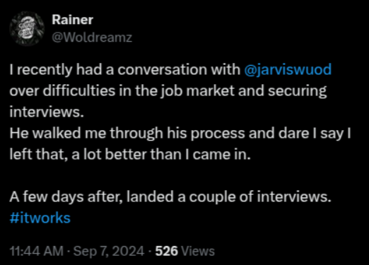 twitter testimonial