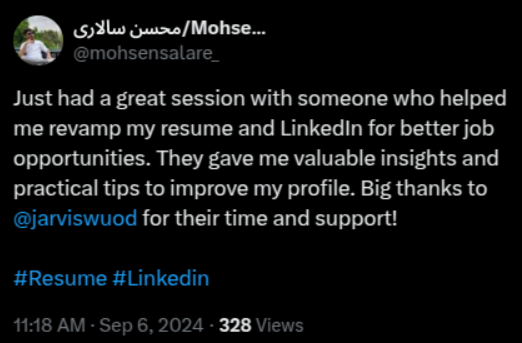 twitter testimonial