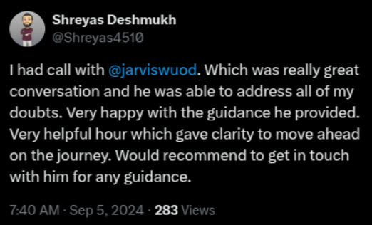 twitter testimonial