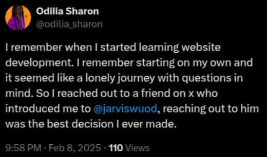 twitter testimonial