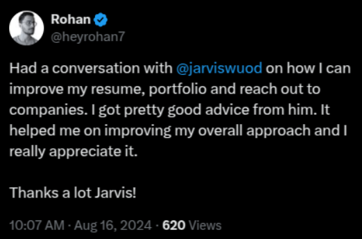 twitter testimonial