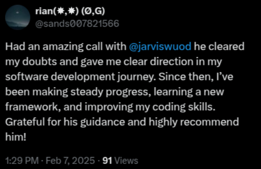 twitter testimonial
