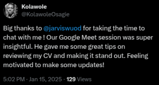 twitter testimonial