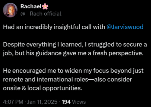 twitter testimonial